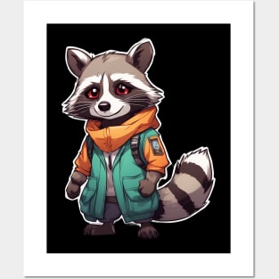 Raccoon Cartoon Posters and Art